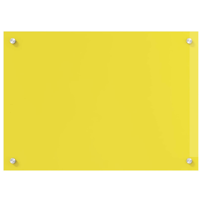 Panel kuchenny Żółty 70 x 60 cm szkło hartowane