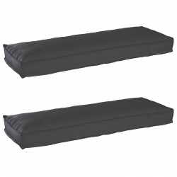 Zestaw poduszek na paletę 2 pcs Czarny 120 x 40 x 8 cm