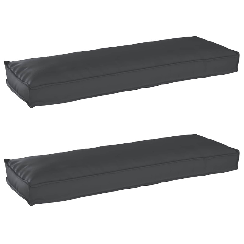 Zestaw poduszek na paletę 2 pcs Czarny 120 x 40 x 8 cm