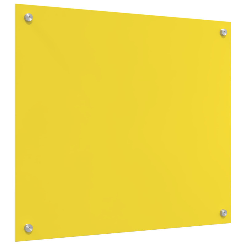 Panel kuchenny Żółty 70 x 60 cm szkło hartowane