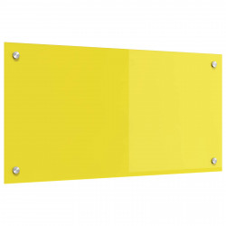 Panel kuchenny Żółty 80 x 40 cm szkło hartowane