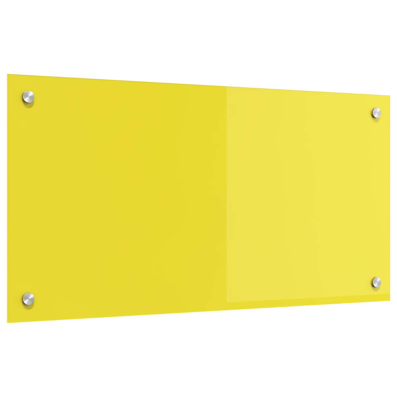 Panel kuchenny Żółty 80 x 40 cm szkło hartowane