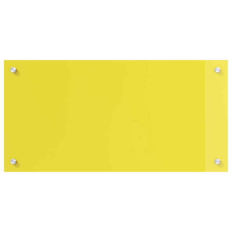 Panel kuchenny Żółty 80 x 40 cm szkło hartowane