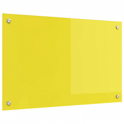 Panel kuchenny Żółty 80 x 50 cm szkło hartowane