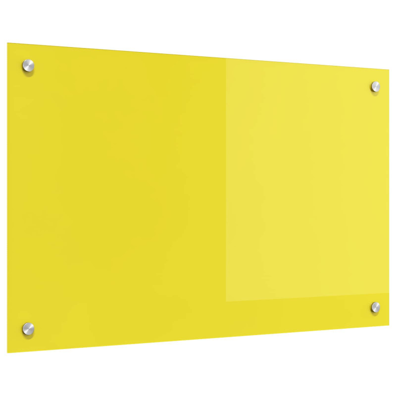 Panel kuchenny Żółty 80 x 50 cm szkło hartowane