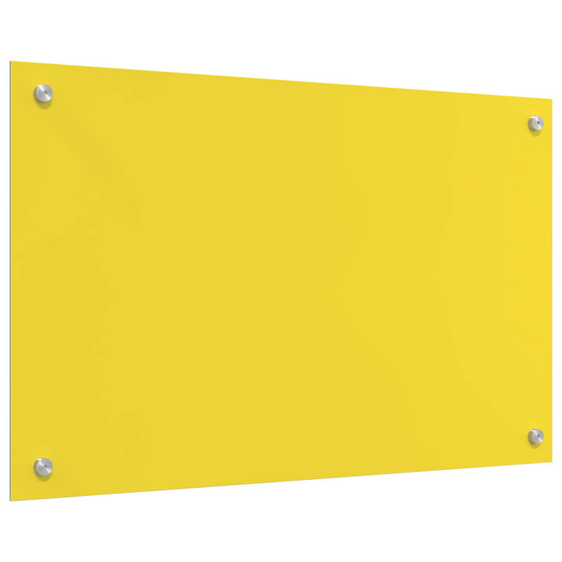 Panel kuchenny Żółty 80 x 50 cm szkło hartowane