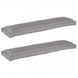 Zestaw poduszek na paletę 2 pcs Szary 150 x 40 x 8 cm