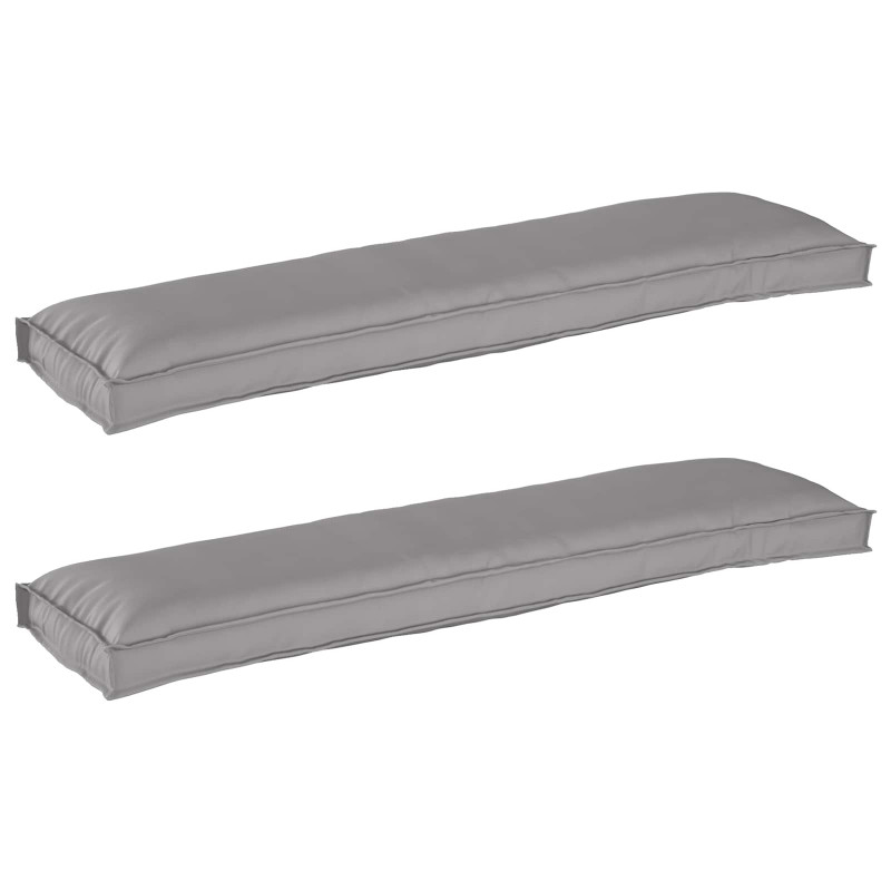 Zestaw poduszek na paletę 2 pcs Szary 150 x 40 x 8 cm