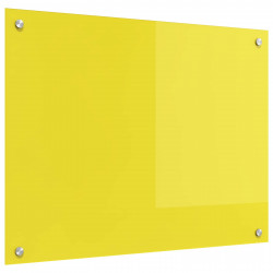 Panel kuchenny Żółty 80 x 60 cm szkło hartowane