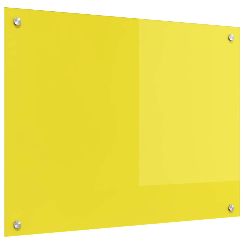 Panel kuchenny Żółty 80 x 60 cm szkło hartowane