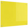 Panel kuchenny Żółty 80 x 60 cm szkło hartowane