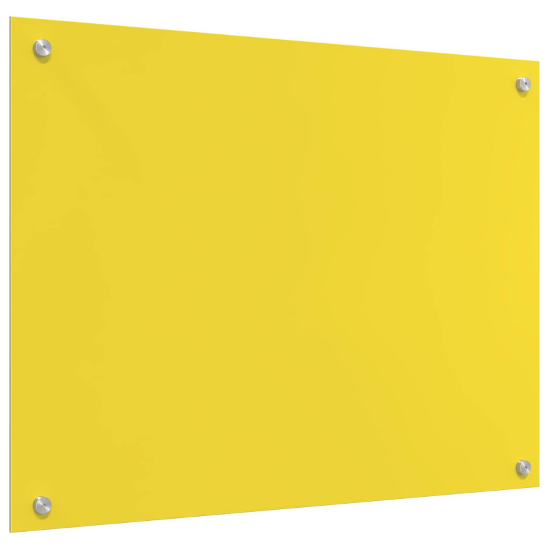 Panel kuchenny Żółty 80 x 60 cm szkło hartowane