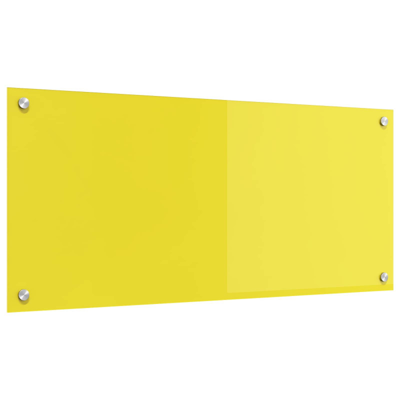 Panel kuchenny Żółty 90 x 40 cm szkło hartowane