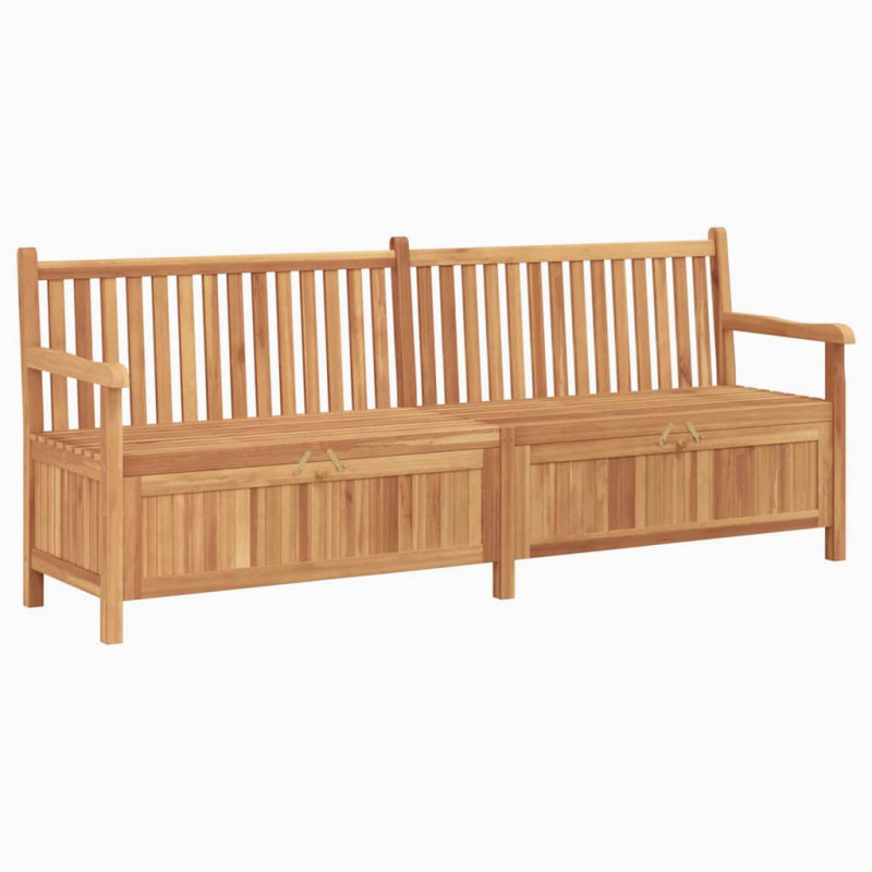 ławka z drzwiami Brązowy 228 x 60 x 90 cm Lite drewno teakowe