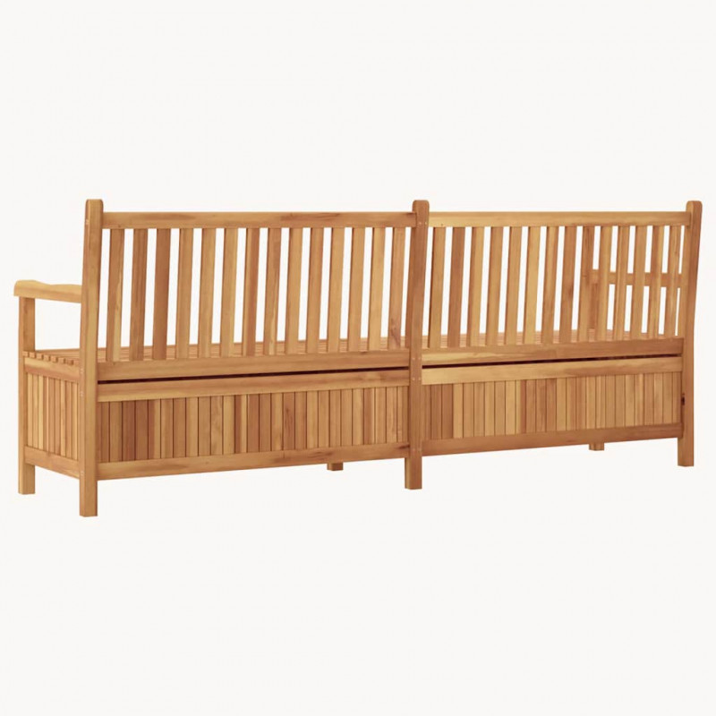 ławka z drzwiami Brązowy 228 x 60 x 90 cm Lite drewno teakowe