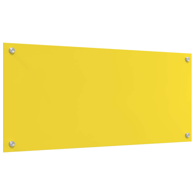 Panel kuchenny Żółty 90 x 40 cm szkło hartowane