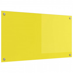 Panel kuchenny Żółty 90 x 50 cm szkło hartowane