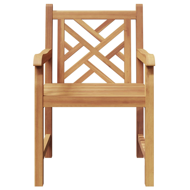 Krzesło 2 pcs Brązowy 60 x 58 x 90 cm Lite drewno teakowe