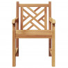 Krzesło 2 pcs Brązowy 60 x 58 x 90 cm Lite drewno teakowe