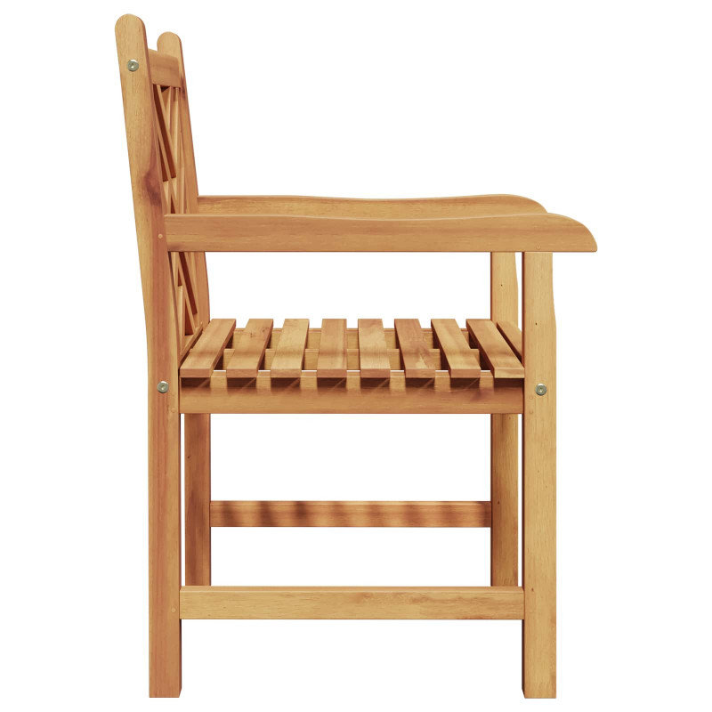 Krzesło 2 pcs Brązowy 60 x 58 x 90 cm Lite drewno teakowe