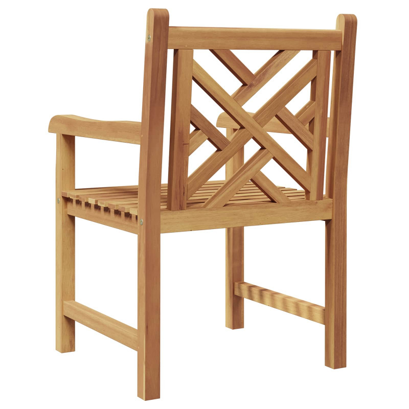 Krzesło 2 pcs Brązowy 60 x 58 x 90 cm Lite drewno teakowe