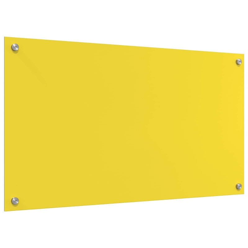Panel kuchenny Żółty 90 x 50 cm szkło hartowane