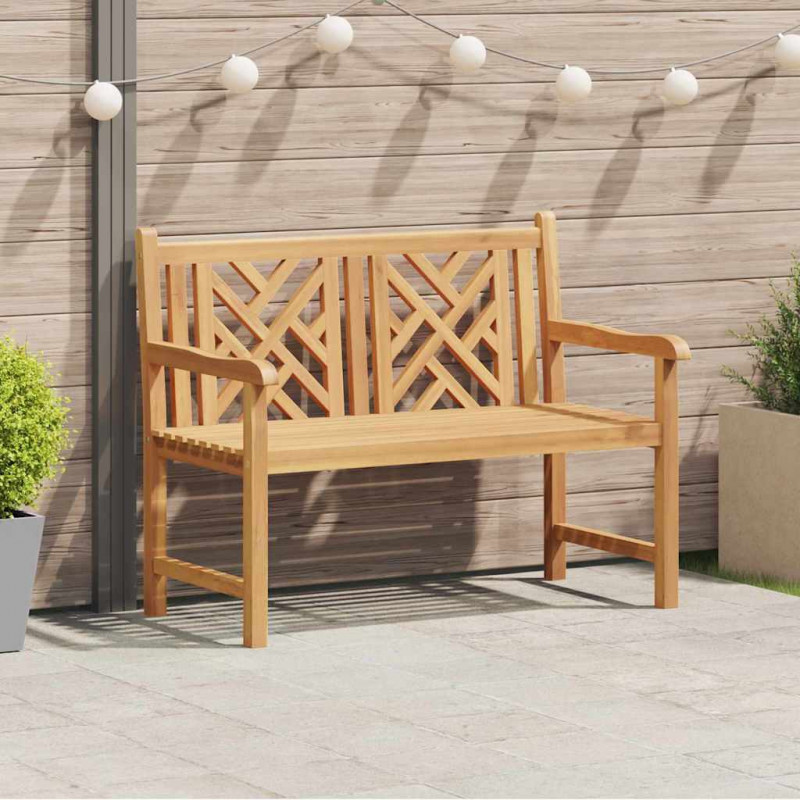 ławka Brązowy 114 x 60 x 90 cm Lite drewno teakowe