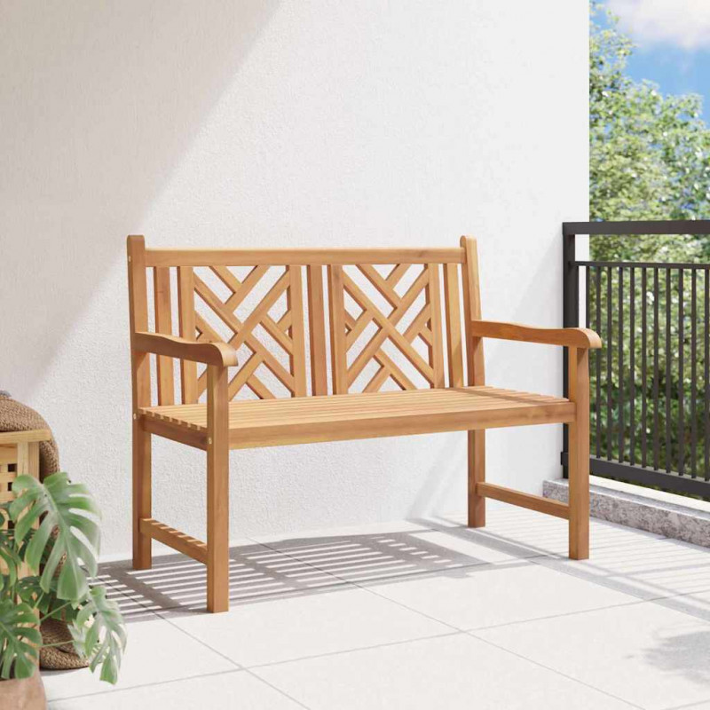 ławka Brązowy 114 x 60 x 90 cm Lite drewno teakowe
