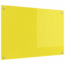 Panel kuchenny Żółty 90 x 60 cm szkło hartowane