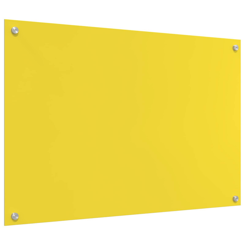 Panel kuchenny Żółty 90 x 60 cm szkło hartowane