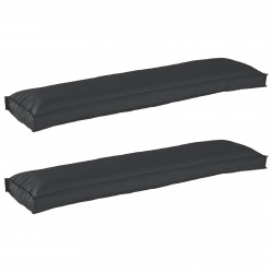 Zestaw poduszek na paletę 2 pcs Czarny 150 x 40 x 8 cm