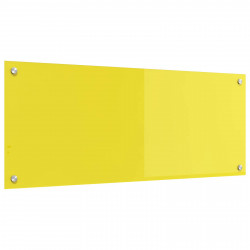 Panel kuchenny Żółty 100 x 40 cm szkło hartowane