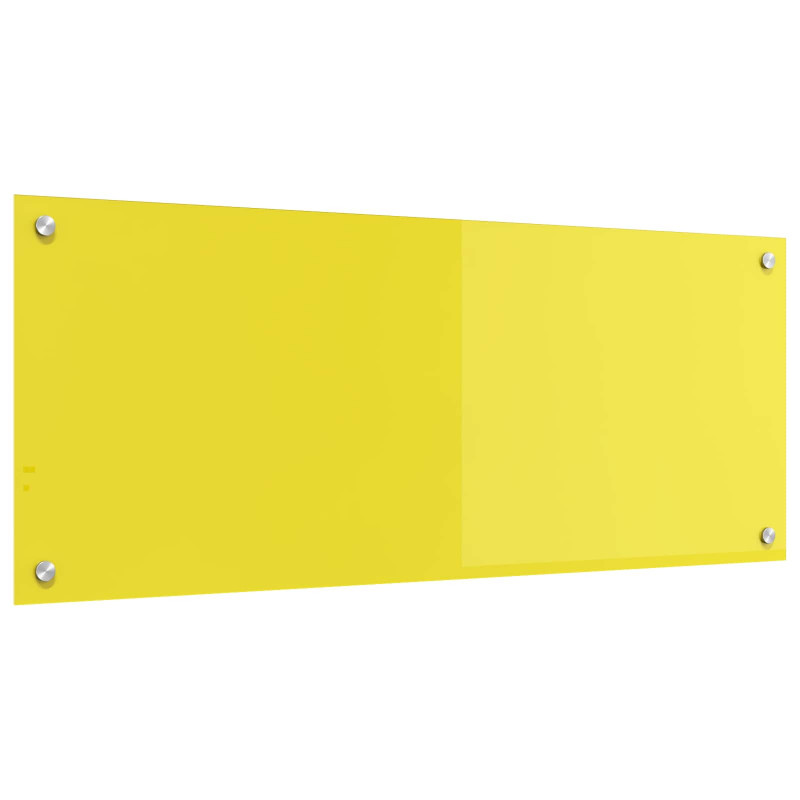 Panel kuchenny Żółty 100 x 40 cm szkło hartowane