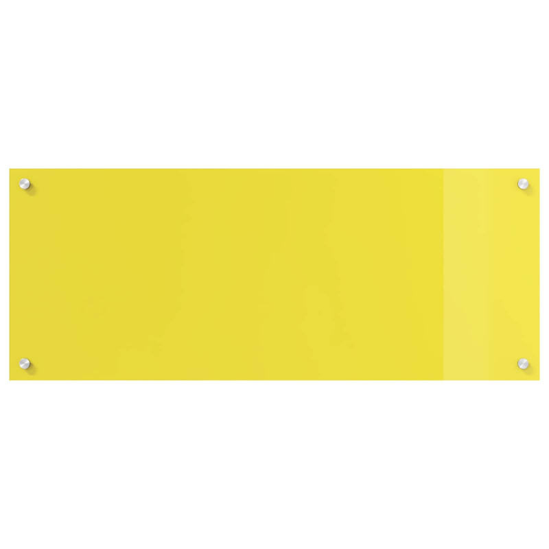 Panel kuchenny Żółty 100 x 40 cm szkło hartowane