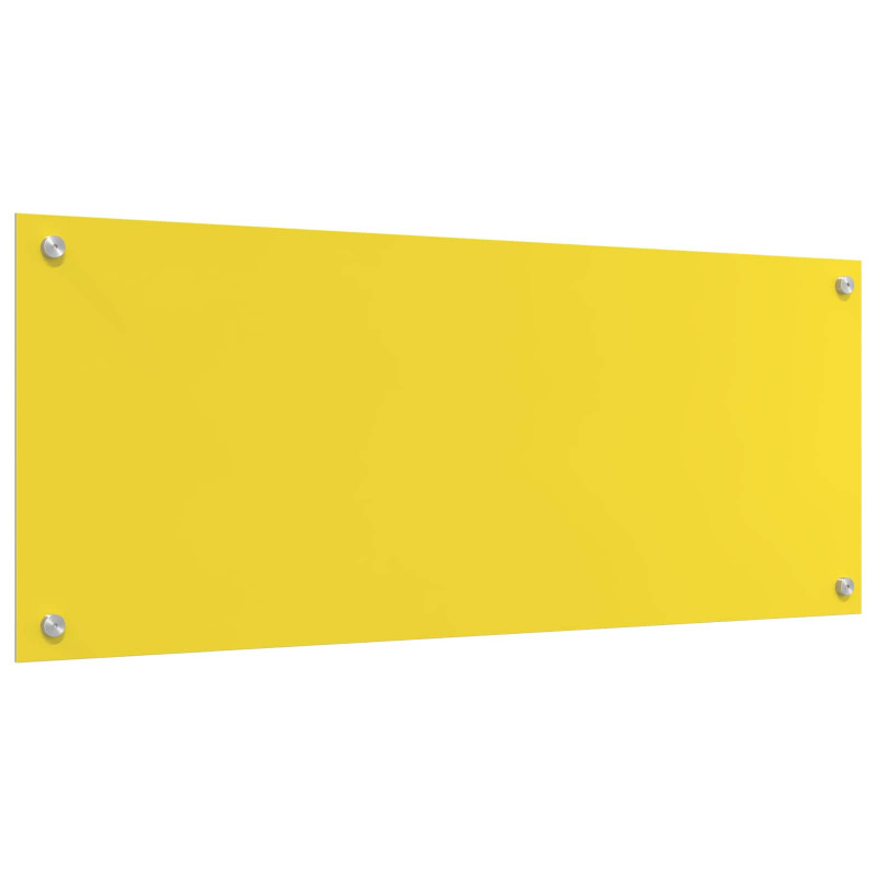 Panel kuchenny Żółty 100 x 40 cm szkło hartowane