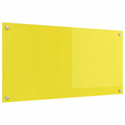 Panel kuchenny Żółty 100 x 50 cm szkło hartowane