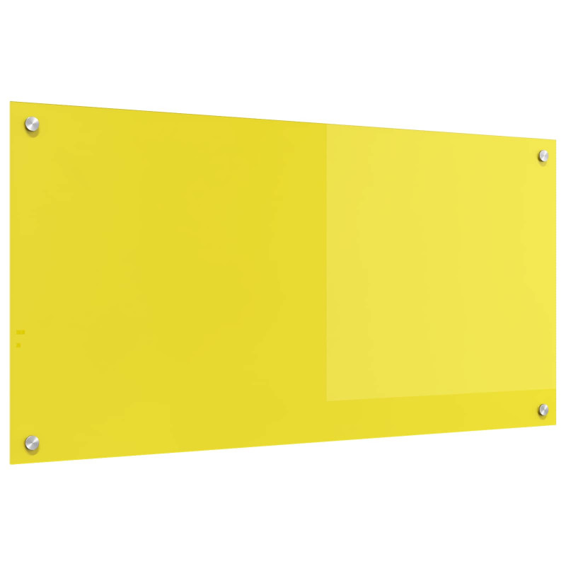 Panel kuchenny Żółty 100 x 50 cm szkło hartowane