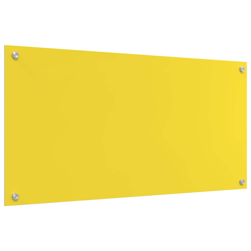 Panel kuchenny Żółty 100 x 50 cm szkło hartowane