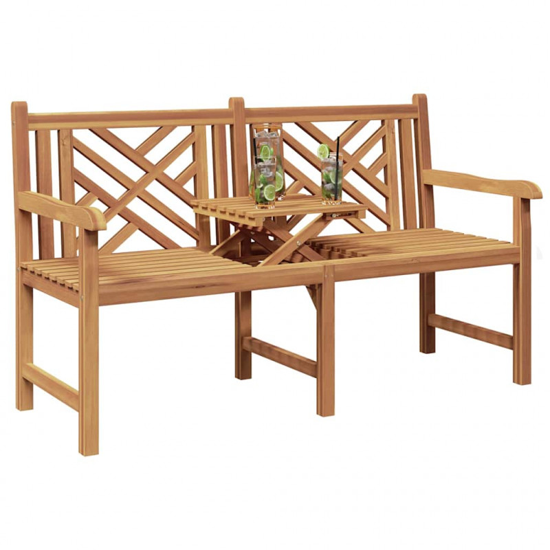 ławka Brązowy 150 x 60 x 90 cm Lite drewno teakowe