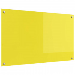 Panel kuchenny Żółty 100 x 60 cm szkło hartowane