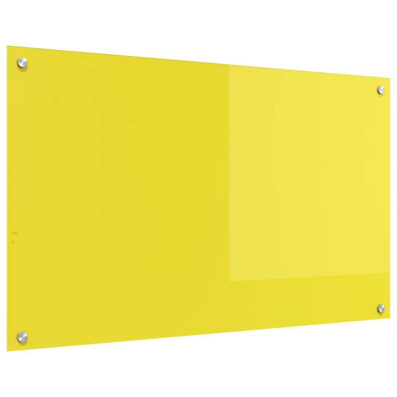 Panel kuchenny Żółty 100 x 60 cm szkło hartowane