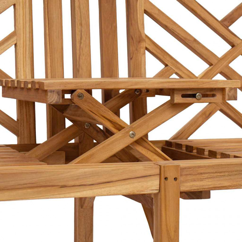 ławka Brązowy 150 x 60 x 90 cm Lite drewno teakowe