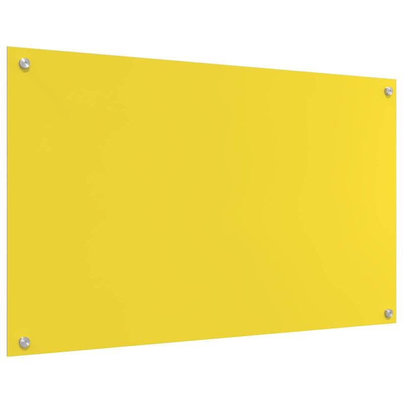 Panel kuchenny Żółty 100 x 60 cm szkło hartowane