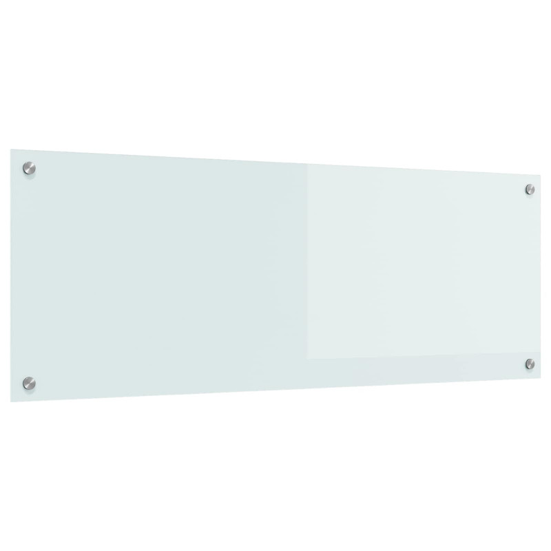 Panel kuchenny Biały 110 x 40 cm szkło hartowane