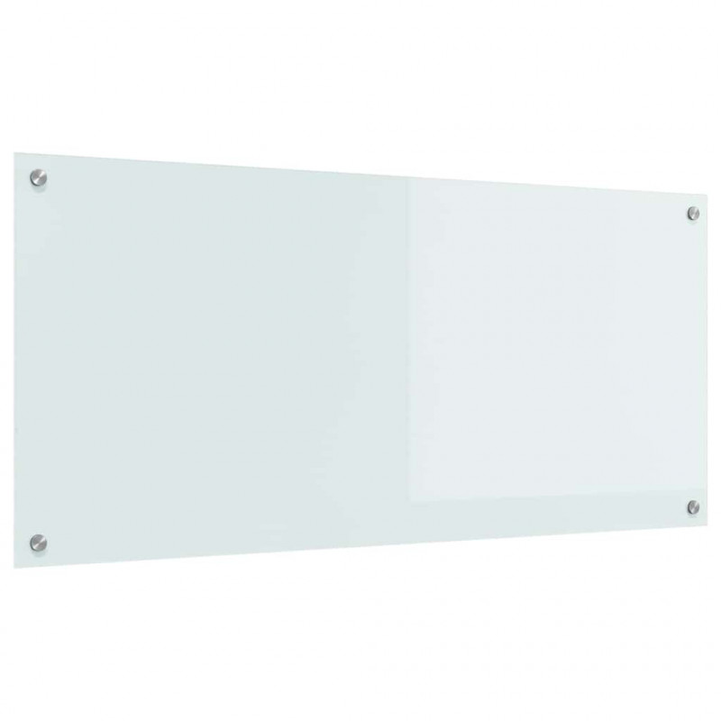Panel kuchenny Biały 110 x 50 cm szkło hartowane