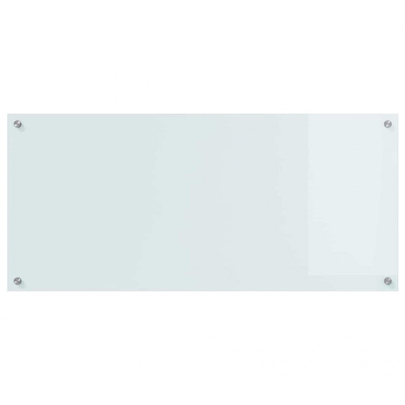 Panel kuchenny Biały 110 x 50 cm szkło hartowane