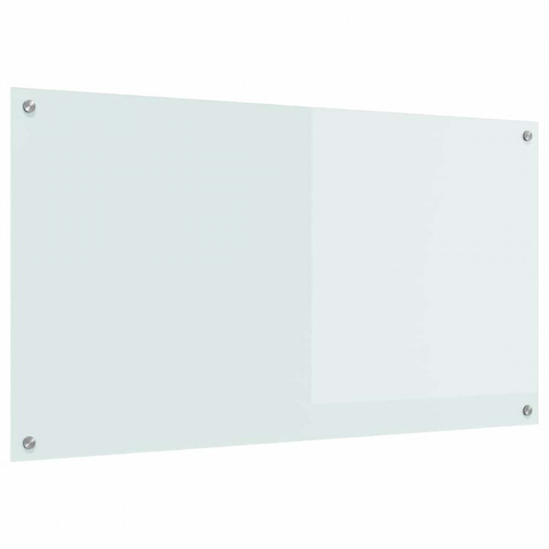 Panel kuchenny Biały 110 x 60 cm szkło hartowane