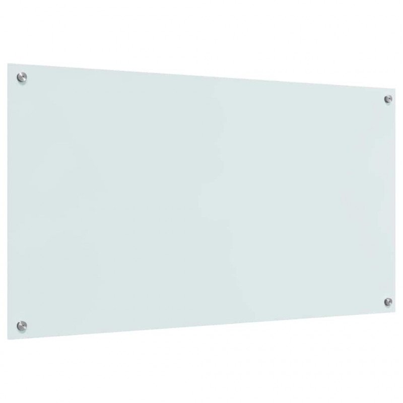 Panel kuchenny Biały 110 x 60 cm szkło hartowane