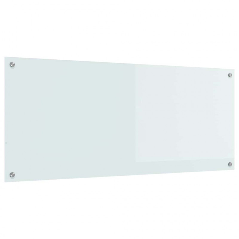 Panel kuchenny Biały 120 x 50 cm szkło hartowane