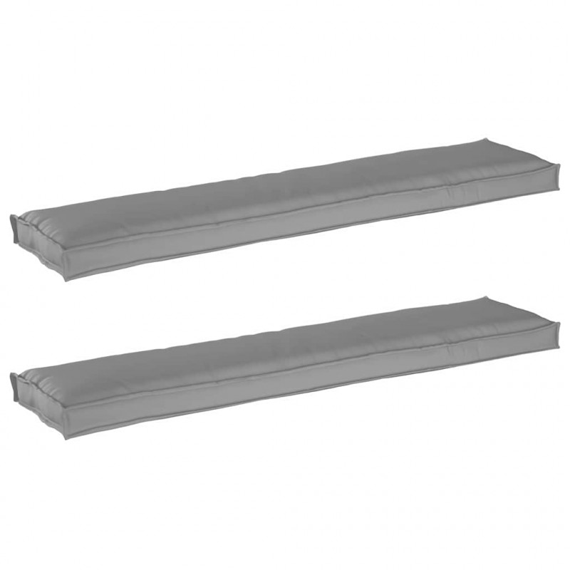 Zestaw poduszek na paletę 2 pcs Szary 180 x 40 x 8 cm